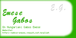 emese gabos business card